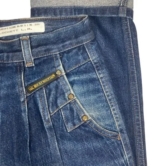 Rockies Vintage Rocky Mountain High Waisted Western Bareback Jeans, Size 28 - Picture 3 of 9